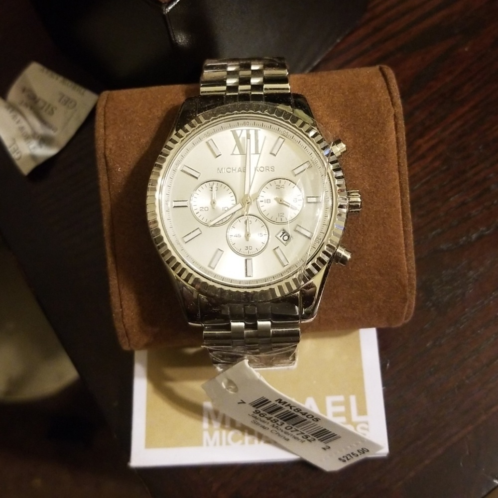 Men's Silver Michael Kors Lexington watch